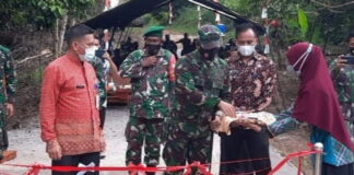 Dandim Resmikan Jembatan Karya Bhakti Kodim 0318/Natuna