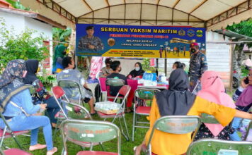 Lanal Dabo Singkep Gelar Serbuan Vaksinasi Maritim