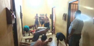 Kasat Tahti Ajak Penghuni Rutan Polres Natuna Olahraga Bersama