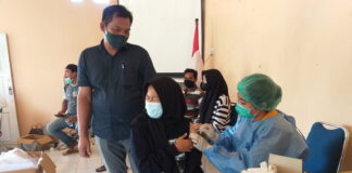 Antusias dari Masyarakat Cukup Tinggi, Vaksinasi di Desa Batu Gajah Capai Target