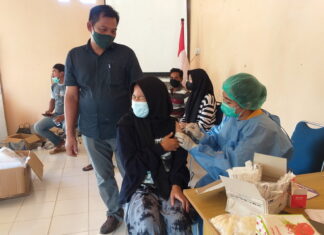 Antusias dari Masyarakat Cukup Tinggi, Vaksinasi di Desa Batu Gajah Capai Target