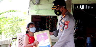 Polres Natuna Salurkan Bantuan Sosial Dimasa PPKM Mikro
