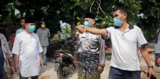 Bupati Lingga Bersama Ketua DPRD Lingga Turun Langsung Kelokasi Kebakaran