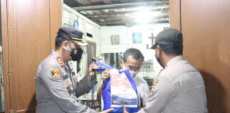 Polres Lingga Gelar Patroli Skala besar dan Salurkan Bansos