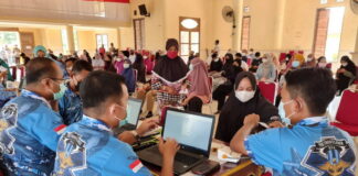 Lanud Raden Sadjad Gelar Serbuan Vaksinasi TNI Serentak di 34 Provinsi