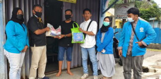 Gandeng Mahasiswa Polres Tanjungpinang Salurkan Bansos