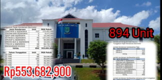 Fantastis, Nilai Tunggakan Pajak Kenderaan Dinas Pemkab Natuna Capai Rp553 Juta