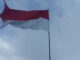 HUT RI Ke-76 Bendera Sang Merah Putih Ukuran 4 X 7 Meter Berkibar di Desa Tajur Biru
