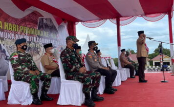 Kapolres Natuna Hadiri Upacara Peringatan Hari Pramuka Ke-60 di Gedung Daerah