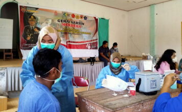 Polres Natuna Buka Gerai Vaksin Merdeka di Perbatasan