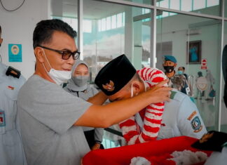 Bupati dan Wabup Sambut Kedatangan Bintang Erlangga Paskibra Nasional Asal Natuna