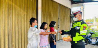 Satlantas Polres Natuna Kembali Sosialisasi Tertib Berlalu Lintas dan Himbauan Prokes