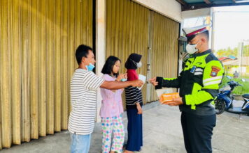 Satlantas Polres Natuna Kembali Sosialisasi Tertib Berlalu Lintas dan Himbauan Prokes
