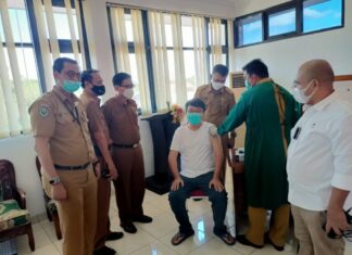 Bupati Natuna Hadiri Pencanangan Vaksin Dosis Ketiga Untuk Nakes Secara Virtual