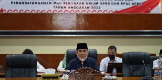 Ketua DPRD Lingga Pimpin Rapat Paripurna MoU Kebijakan Umum APBD dan PPAS APBD Tahun 2022
