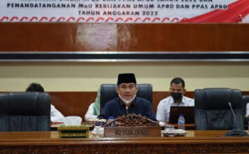Ketua DPRD Lingga Pimpin Rapat Paripurna MoU Kebijakan Umum APBD dan PPAS APBD Tahun 2022