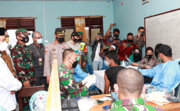 Polres Natuna Gelar Vaksinasi Serentak di Pondok Pesantren Nurul Jannah