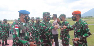 Danlanud Raden Sadjad Menerima Kunjungan Pangkogabwilhan I di Natuna