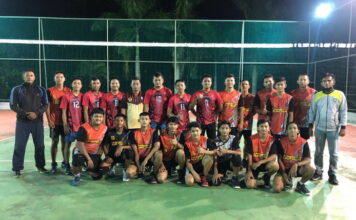 Tim Bola Voli Vosiba Lingga Gelar Eksebisi Dengan Tim Kapila Tanjung Pinang