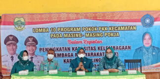 Ketua TP PKK Kecamatan Katang Bidare Maya Sari Saparuddin Buka Lomba 10 Program Pokok PKK