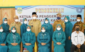 Pengukuhan Ketua TP PKK Desa Se-Kecamatan Katang Bidare, Ini Pesan Mayasari Saparuddin