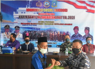 Danlanal Tarempa Laksanakan Komsos Dengan Masyarakat Desa Temburun