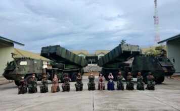 Indahnya Alusista Baterai Armed Yon Komposit 1 Gardapati di Ujung Utara NKRI