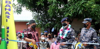Puncak Karya Bakti TNI AL di Perbatasan, Resmikan Rumah Pintar Hingga Bagikan Paket Sembako ke Warga