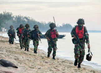 Puluhan Alutsista Dikerahkan Pasmar 1 ke Pantai Todak Dabo