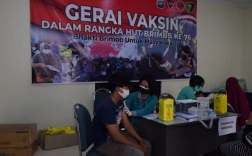 Vaksinasi Massal HUT KORPS BRIMOB POLRI KE-76