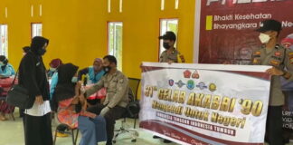 Polres Lingga Gelar Vaksinasi Massal Peringati 31 Tahun Pengabdian Akabri 90