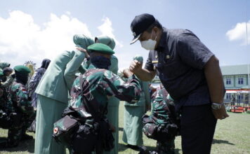 Wakil Bupati Asahan Hadiri Upacara Pengantaran Satgas Yonif 126/KC