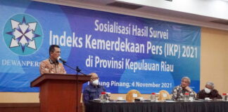 Indeks Kebebasan Pers Kepri Terbaik di Indonesia Tahun 2021