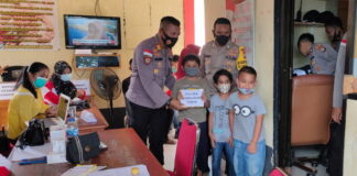 Polres Natuna Gelar Vaksinasi Covid-19 Anak Usia 6-11 Tahun di Mapolsek Bunguran Timur