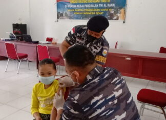 Lanal Ranai Kembali Gelar Serbuan Vaksinasi Maritim