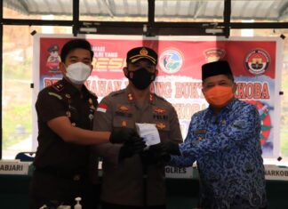 Wabup Anambas Mengahadiri Pemusnahan Barang Bukti Narkotika di Mako Polres Kepulauan Anambas