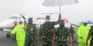 Komandan Lanud Raden Sadjad, Sambut Kedatangan Kasad di Natuna