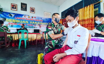 Lanud Raden Sadjad Lanjutkan Serbuan Vaksinasi Anak Usia 6 – 11 Tahun