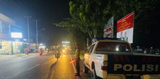 Satlantas Polres Natuna Gencar Gelar Patroli Blue Light Serta Himbauan Prokes
