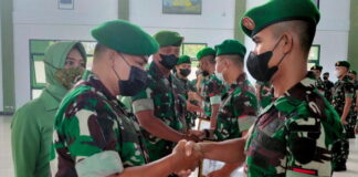 Danyon Komposit 1 Garda Pati Pimpin Tradisi Korps Rapot Pindah Satuan