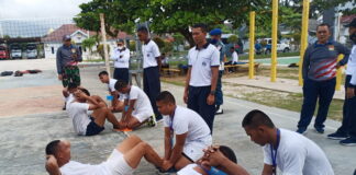 Lanal Ranai Seleksi Kesamaptaan Jasmani 34 Orang Caba PK TNI AL Gelombang 1