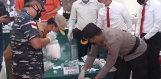 Polres Kepulauan Anambas Musnahkan Barang Bukti Narkotika Seberat 2,1 Kg