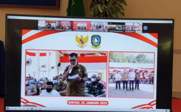 Bupati Natuna Vicon Bersama Presiden RI Bahas Vaksinasi