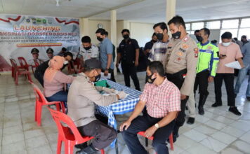Polres Lingga Gelar Vaksinasi Covid-19 Dosis Tahap 3 Terhadap Personil dan Jajaran Polsek serta ASN Polres Lingga