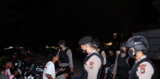 Sat Samapta Polres Natuna Gelar Patroli Dialogis Pantau Penerapan Prokes