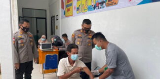Polres Natuna Buka Gerai Vaksin di Puskesmas Kelarik