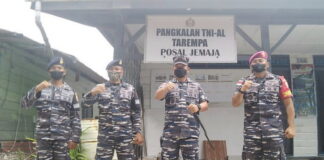 Motivasi Semangat dan Moril Prajurit, Komandan Lanal Tarempa Laksanakan Safari Posal