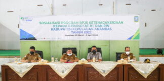 Wabup Anambas Buka Sosialisasi Program BPJS Ketenagakerjaan Untuk RT dan RW