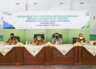 Wabup Anambas Buka Sosialisasi Program BPJS Ketenagakerjaan Untuk RT dan RW