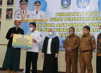 Gubernur Kepri Serahkan Bantuan Hibah Kegiatan Keagamaan Rp851 Juta di Anambas